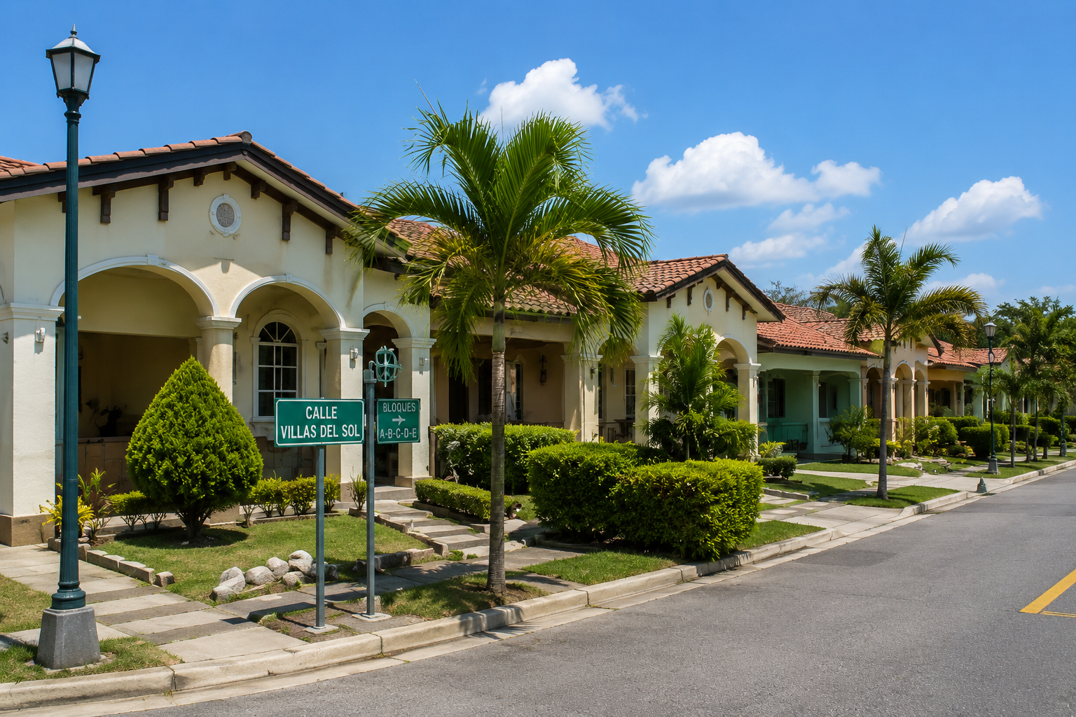 Fachada residencial en Villas del Sol San Pedro Sula