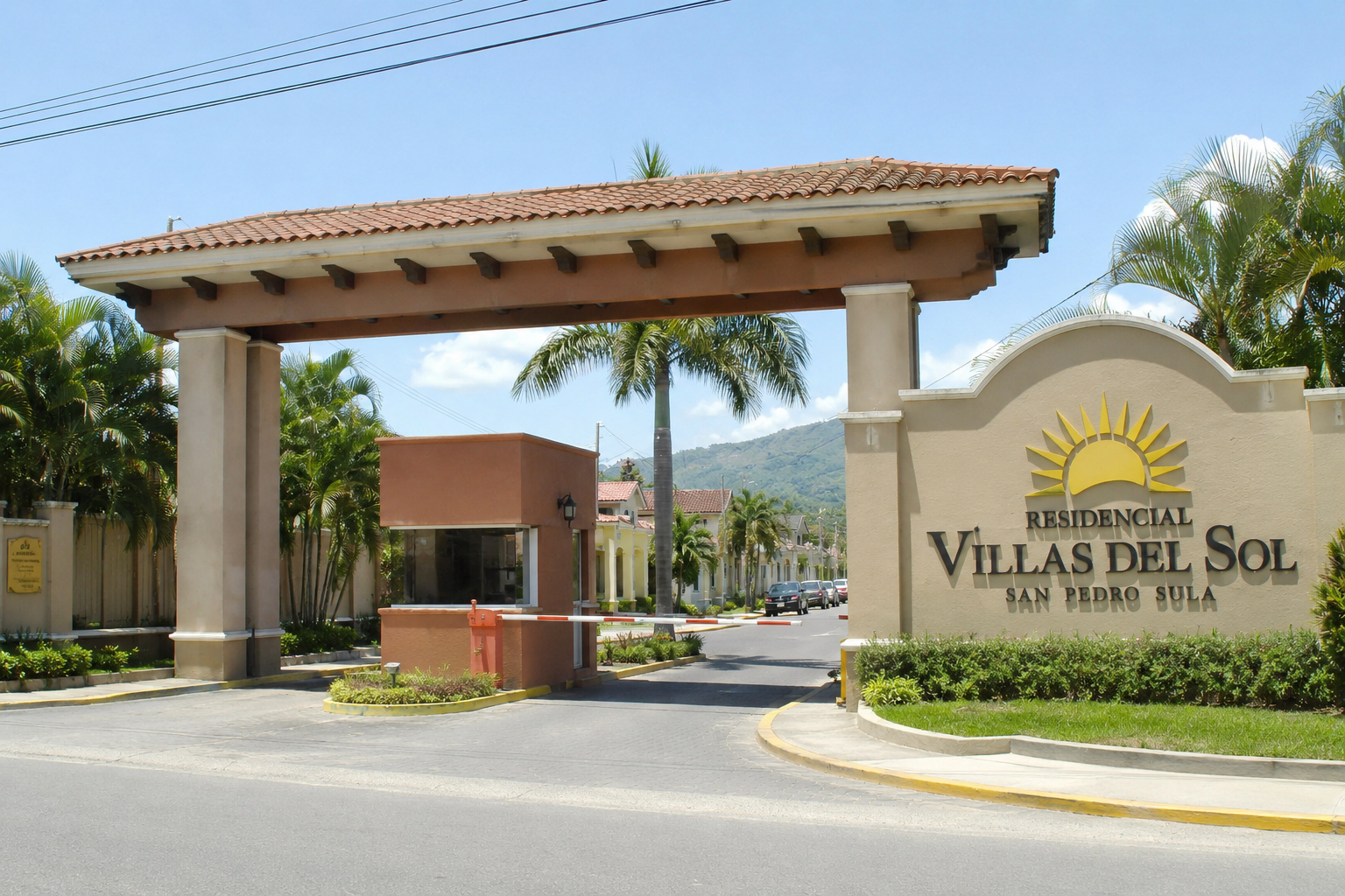 Vista residencial de Villas del Sol en San Pedro Sula
